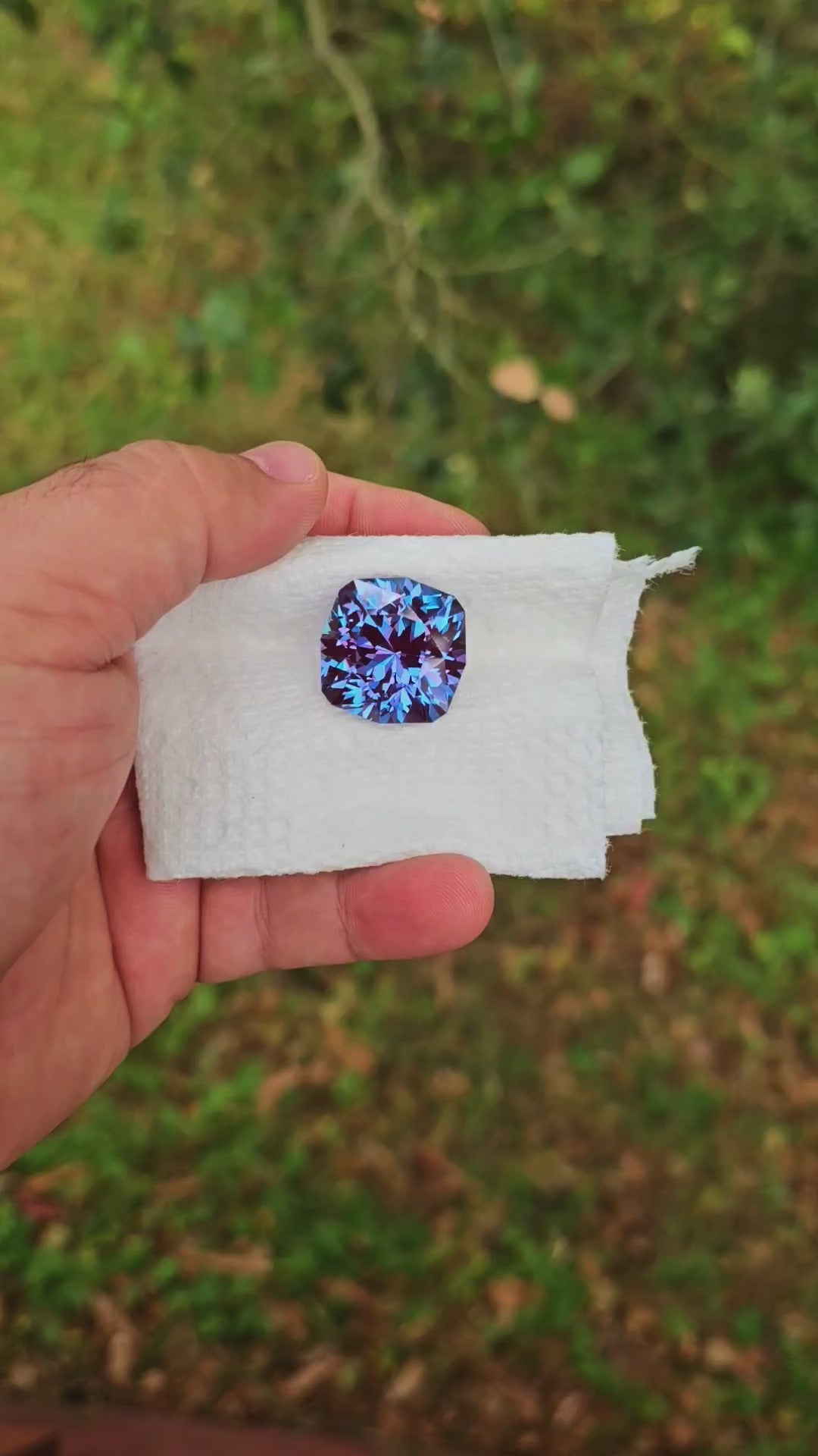 Bright Teal Colored Czochralski Alexandrite, House Of Sylas Cushion Cut, 60 Carats