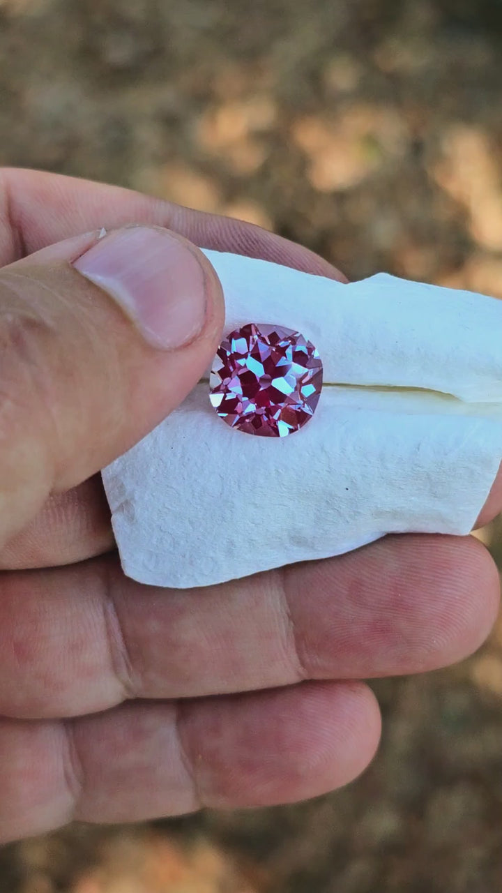 Repurposed Laser Alexandrite, Antique Cushion Cut, 7.66 Carats