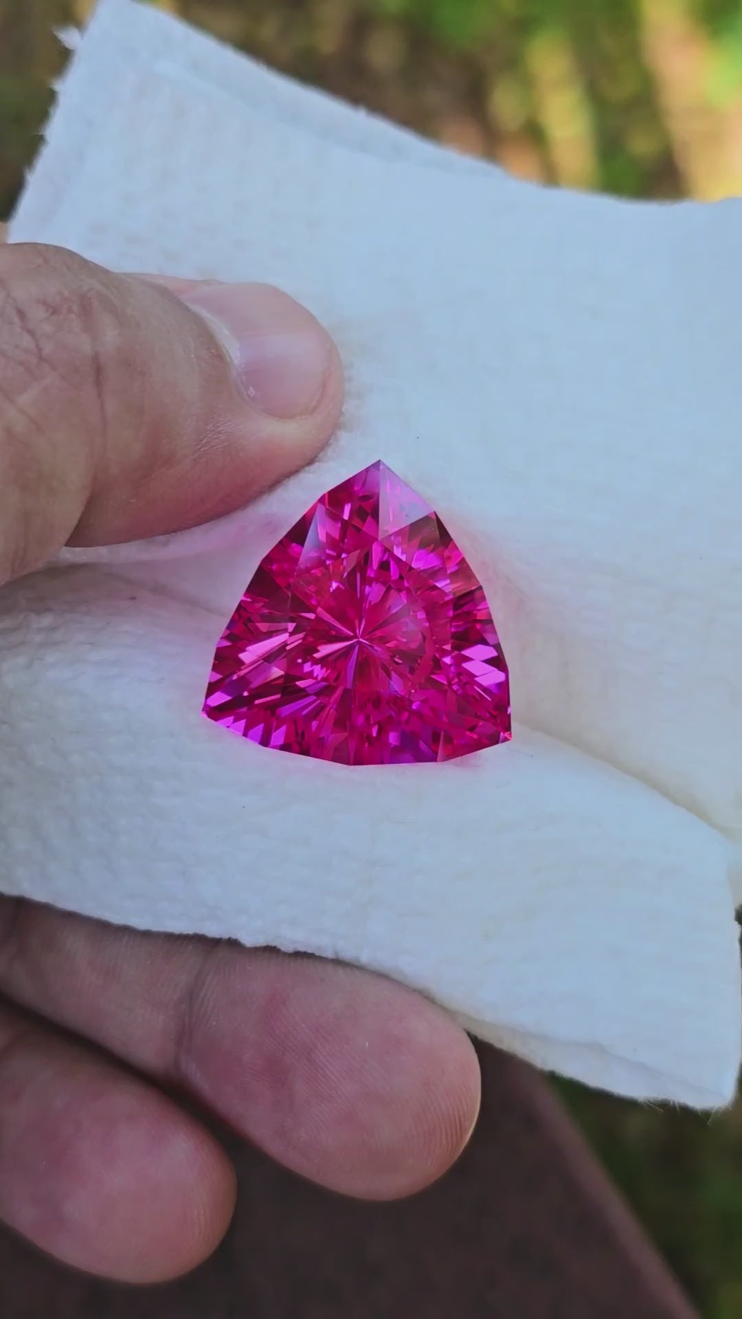Star Wars Pink Laser Ruby, Trillian Internal Reflections Cut, 46.6 Carats