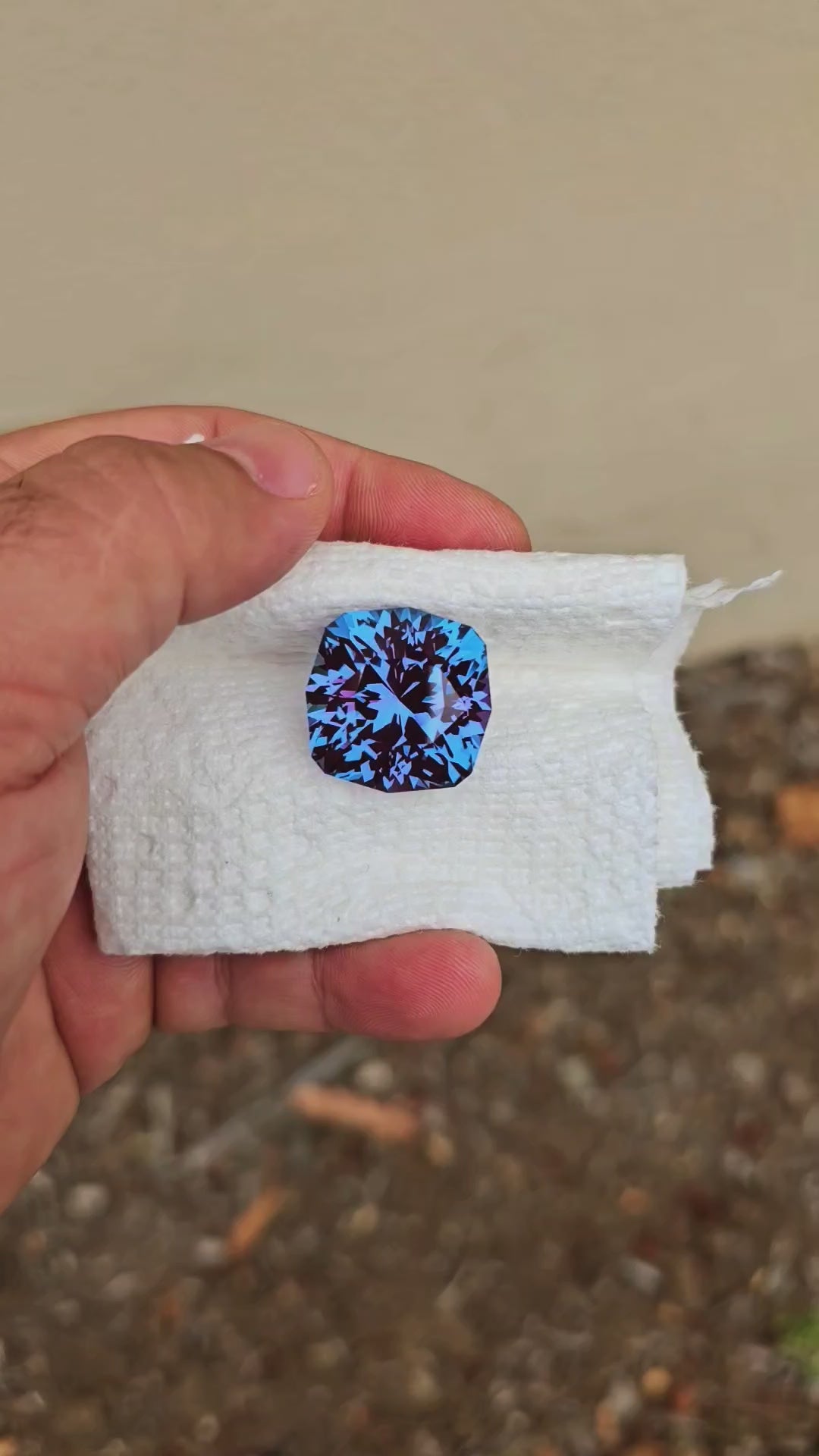 Bright Teal Colored Czochralski Alexandrite, House Of Sylas Cushion Cut, 60 Carats