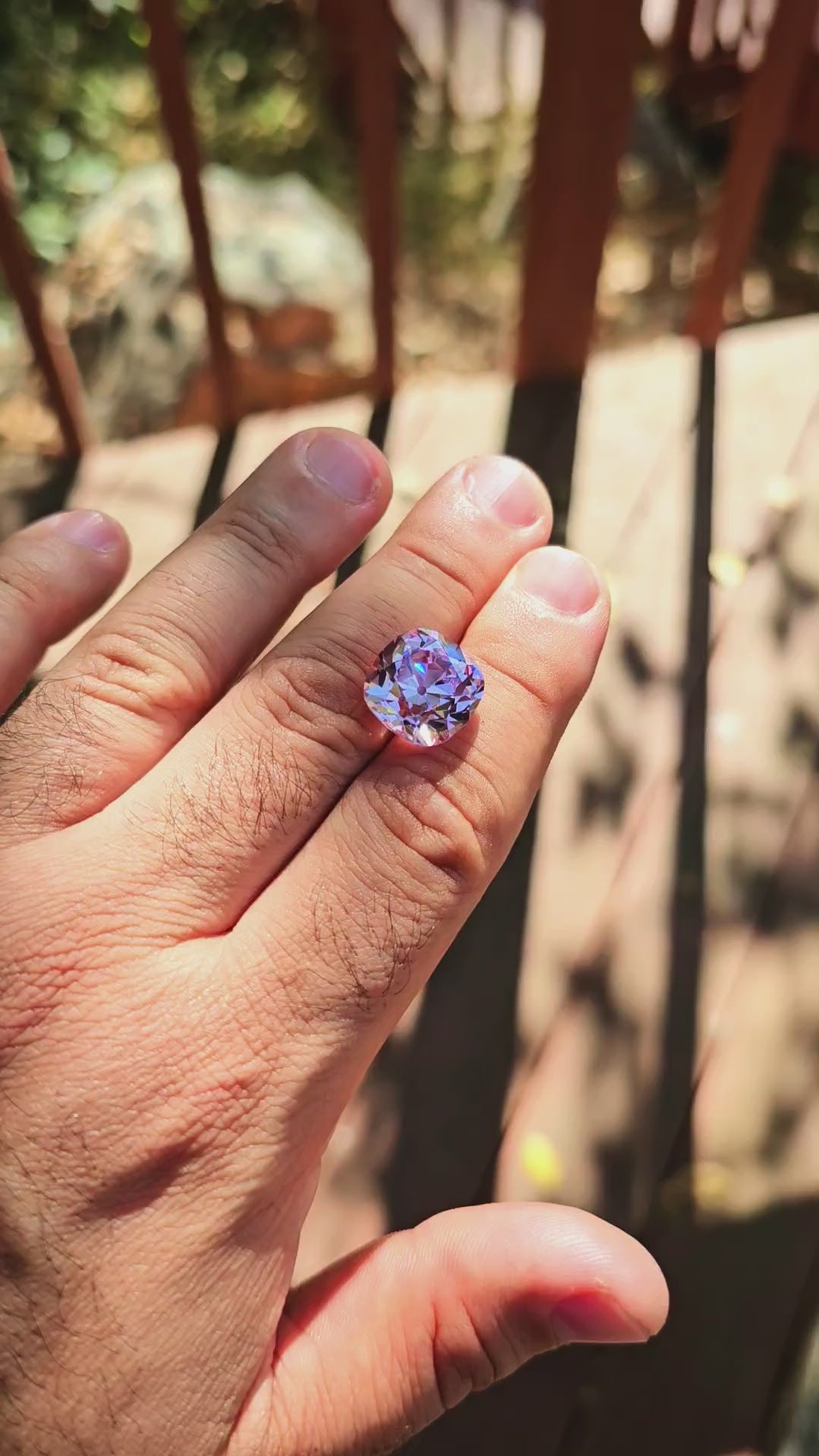 Purple Neodymium YAG, Antique Cushion Cut, 19.36 Carats