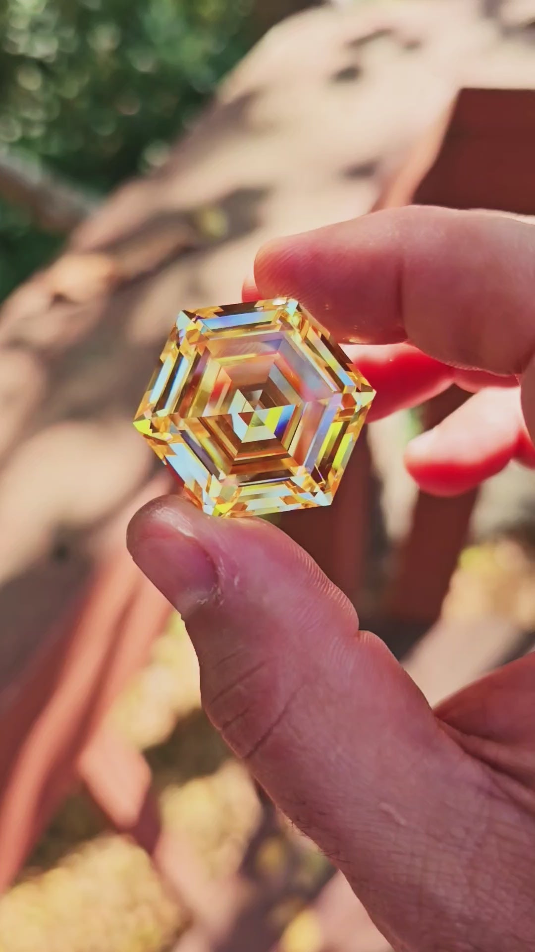 Experimental Samarium YAG, Hexagon Step Cut, 123.9 Carats