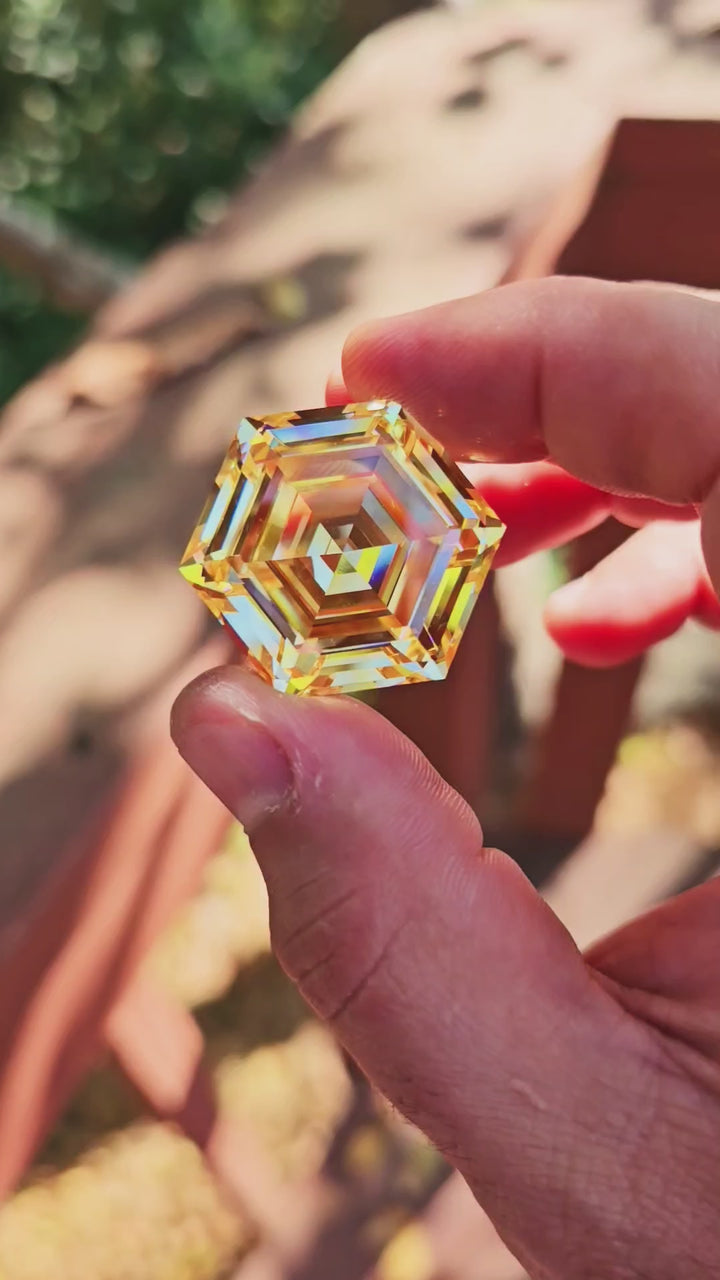 Experimental Samarium YAG, Hexagon Step Cut, 123.9 Carats