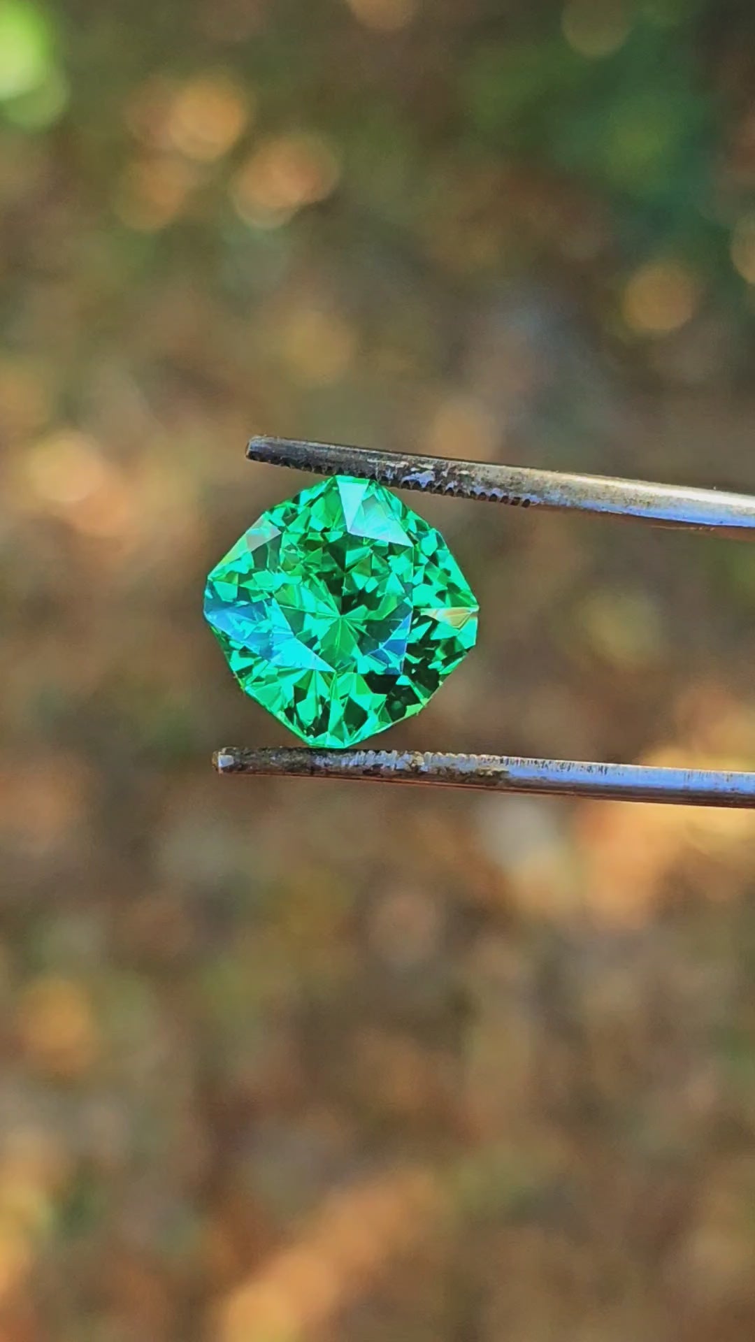 Vivid Green Vanadium YAG, House Of Sylas Cushion Cut, 12.24 Carats