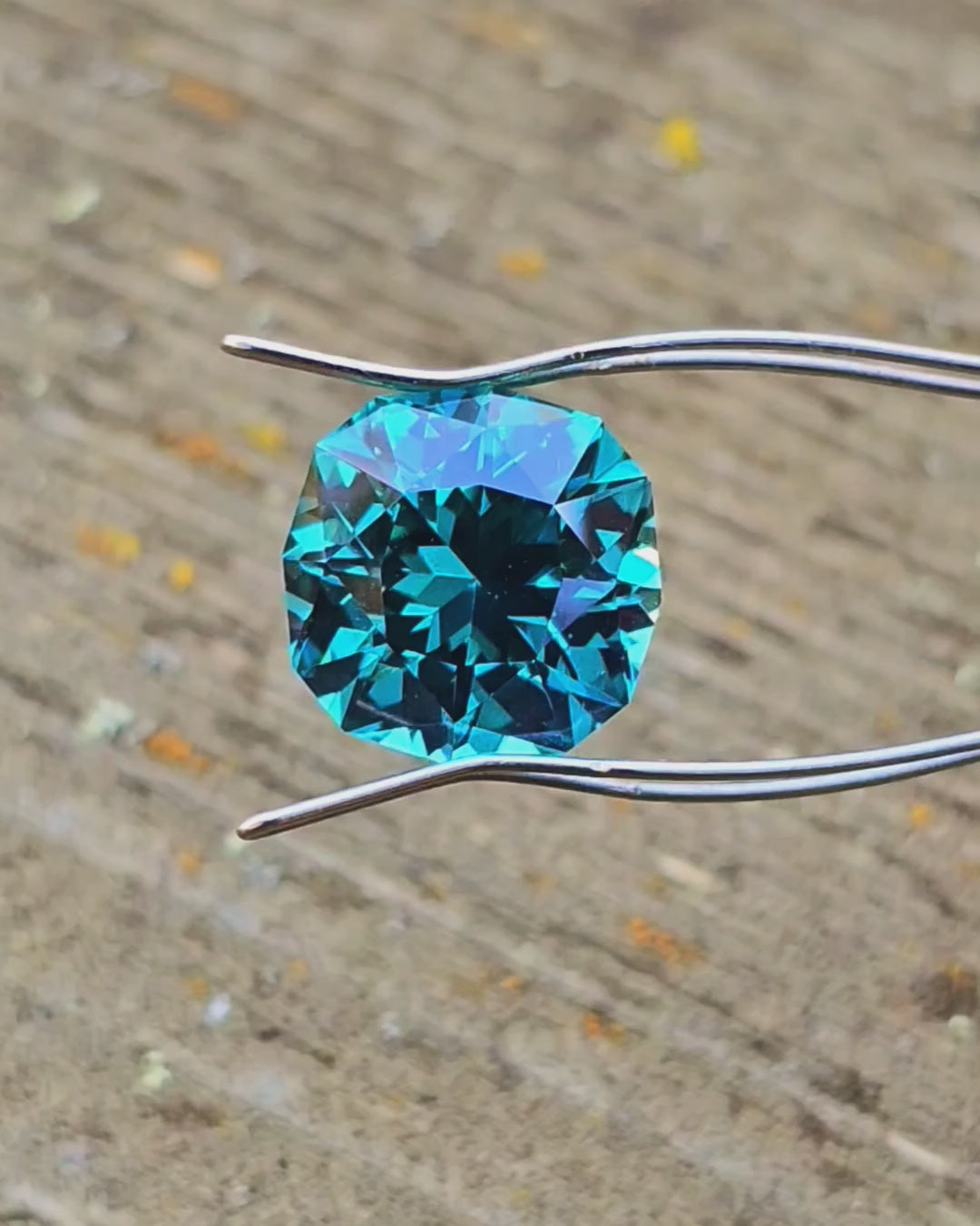 Deep Cobalt Teal Lab Sapphire, House Of Sylas Cushion Cut, 9.97 Carats
