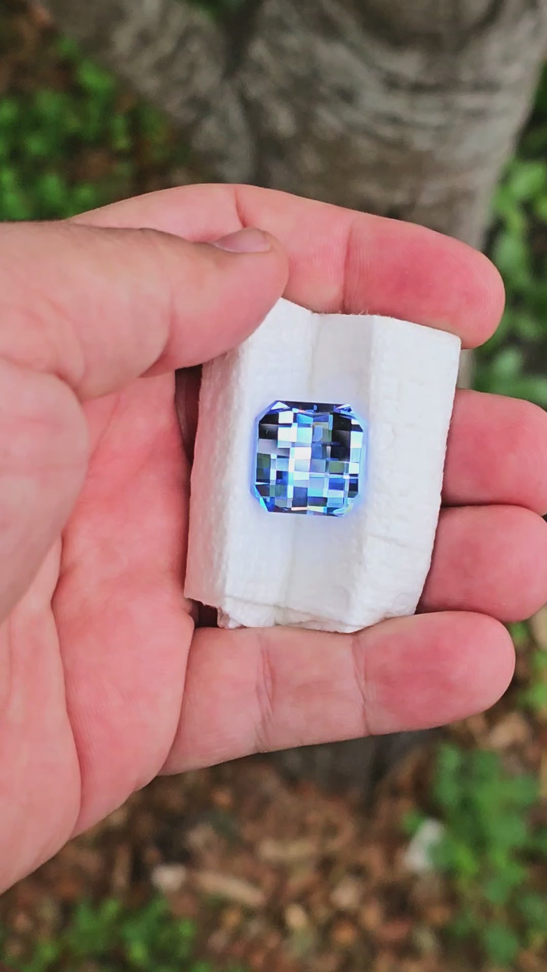 Light Cornflower Blue Lab Spinel, Pixel Square Cut, 25.52 Carats