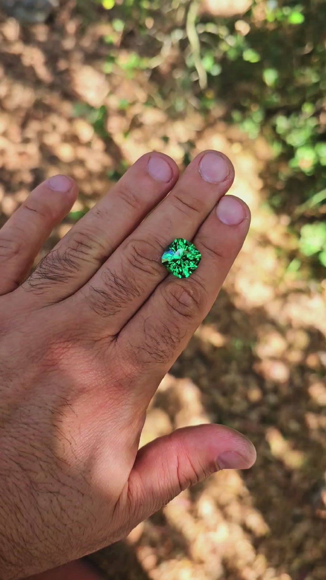 Green CTH YAG, House Of Sylas Cushion Cut, 16.25 Carats