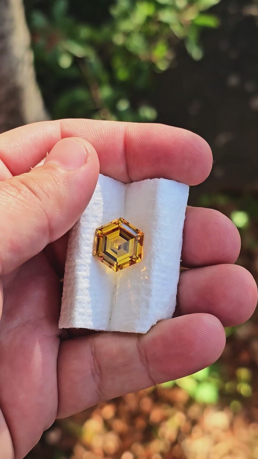 Golden Yellow Lab Sapphire, Hexagon Step Cut, 12.74 Carats