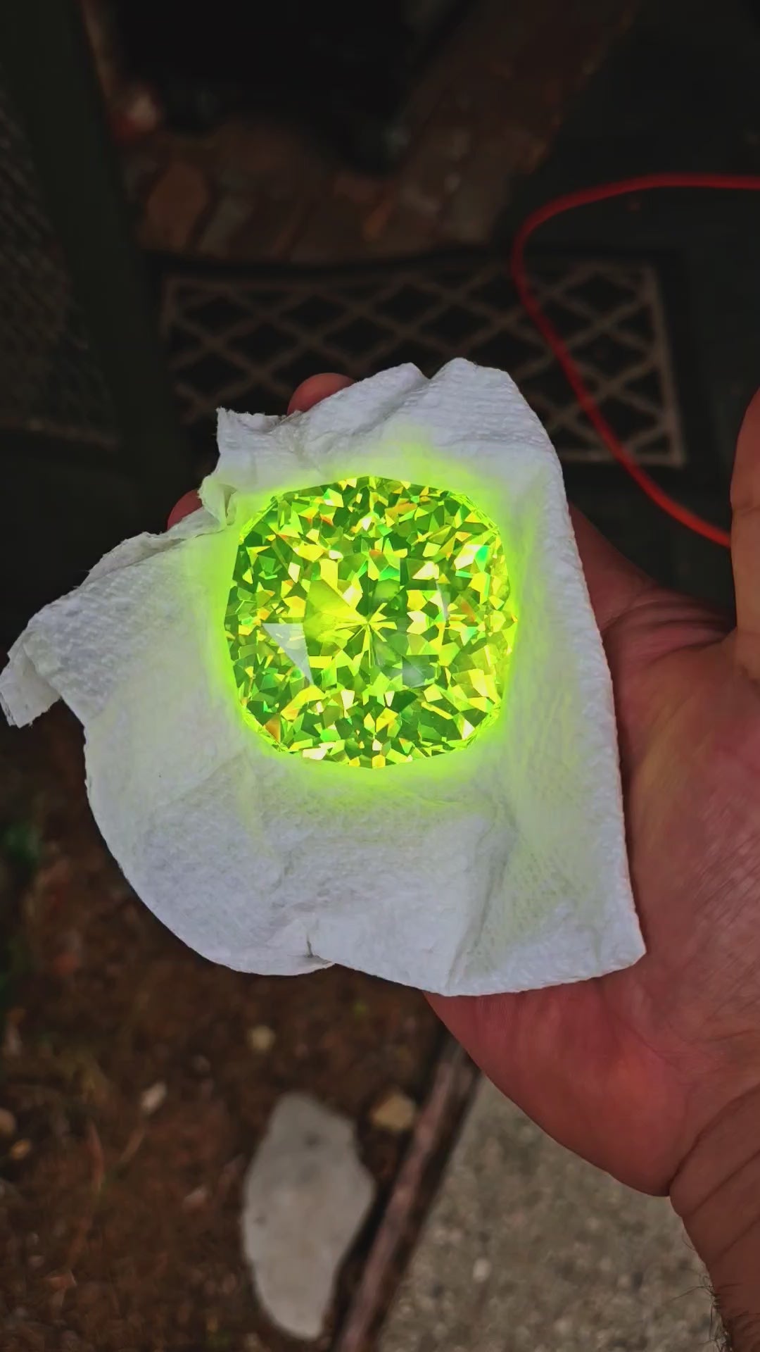 Green LuAG, House Of Sylas Cushion Cut, 1788 Carats