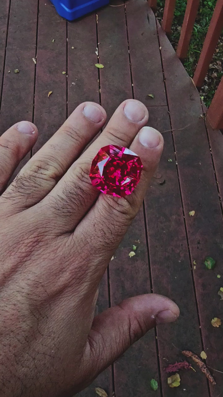 Jedi Color Czochralski Lab Spinel, House Of Sylas Step Cushion Cut, 71.3 Carats