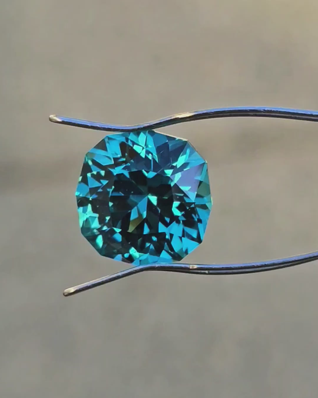 Deep Cobalt Teal Lab Sapphire, House Of Sylas Cushion Cut, 9.97 Carats
