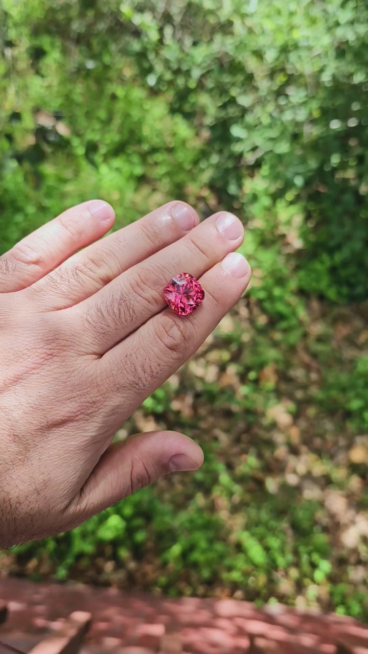 Czochralski Titanium Pink Sapphire, House Of Sylas Cushion Cut,  18.05 Carats