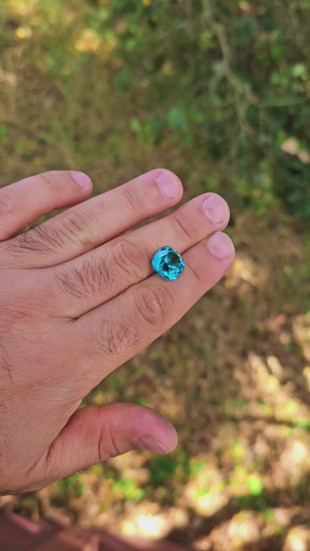 Bright Cobalt Teal Lab Sapphire, Antique Cushion Cut, 11.55 Carats
