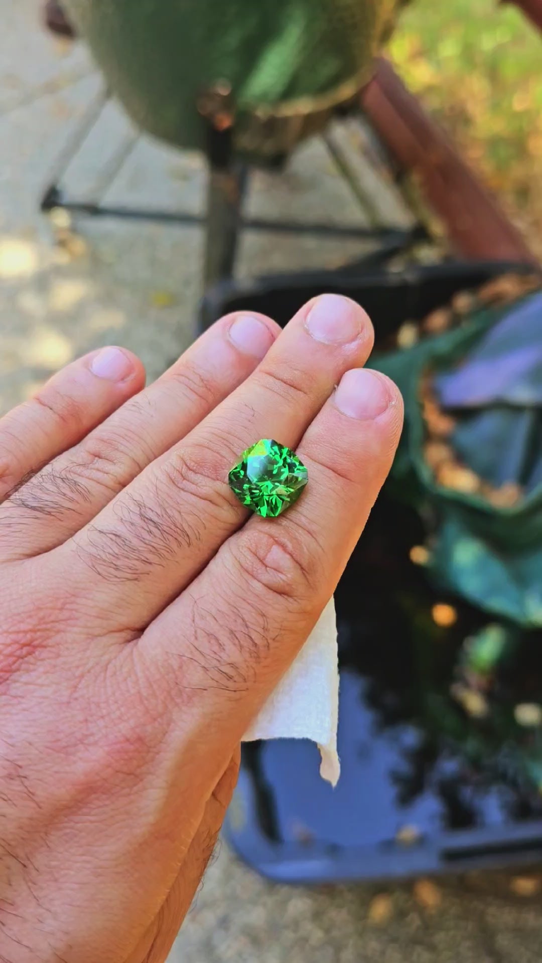 Green CTH YAG, House Of Sylas Cushion Cut, 16.25 Carats