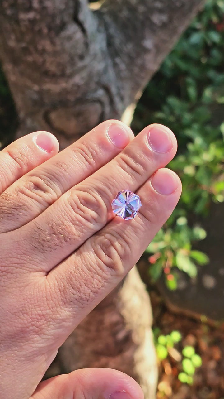 Purple Neodymium YAG, Tessellation Cut, 8.35 Carats