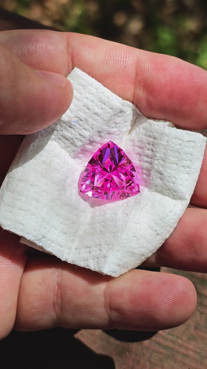 Star Wars Pink Laser Ruby, Trillian Internal Reflections Cut, 16.69 Carats