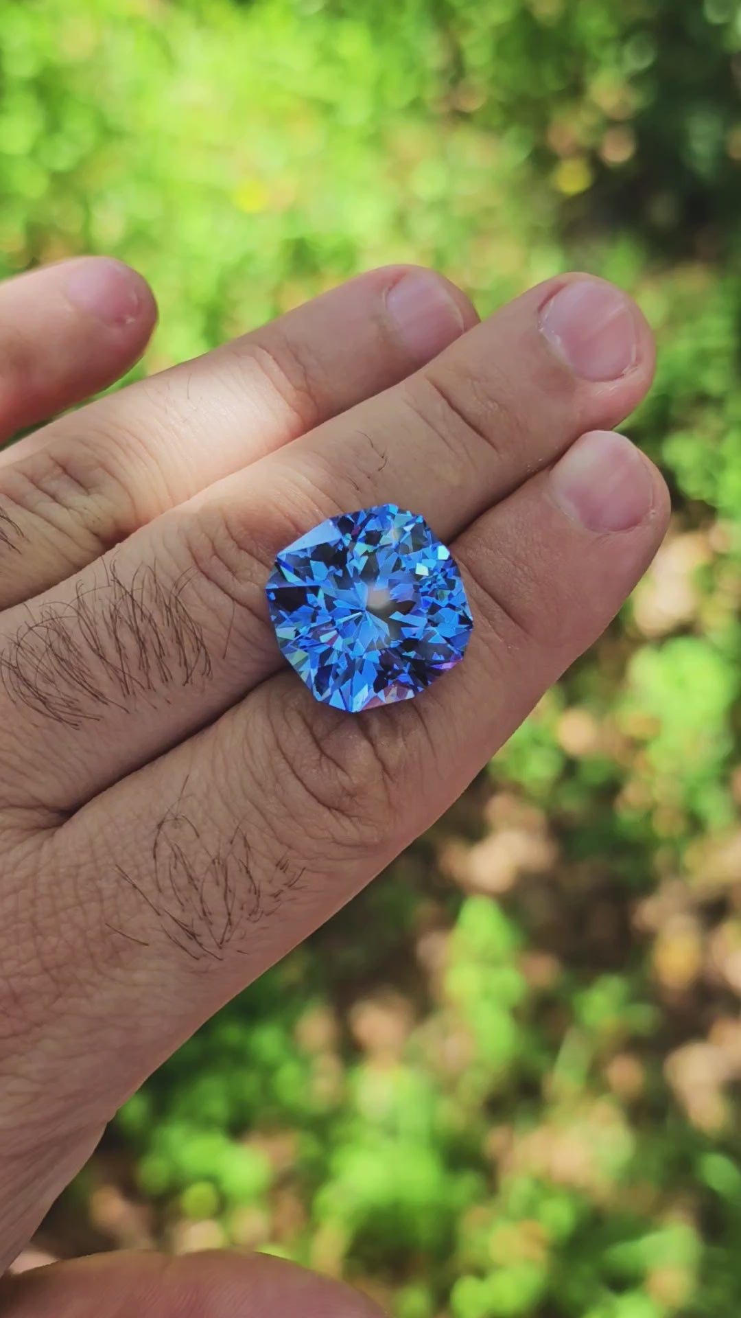 Cornflower Blue Lab Spinel, House Of Sylas Cushion Cut, 33.1 Carats