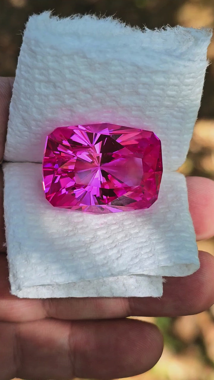 Star Wars Pink Laser Ruby, House Of Sylas Long Cushion Cut, 92.75 Carats