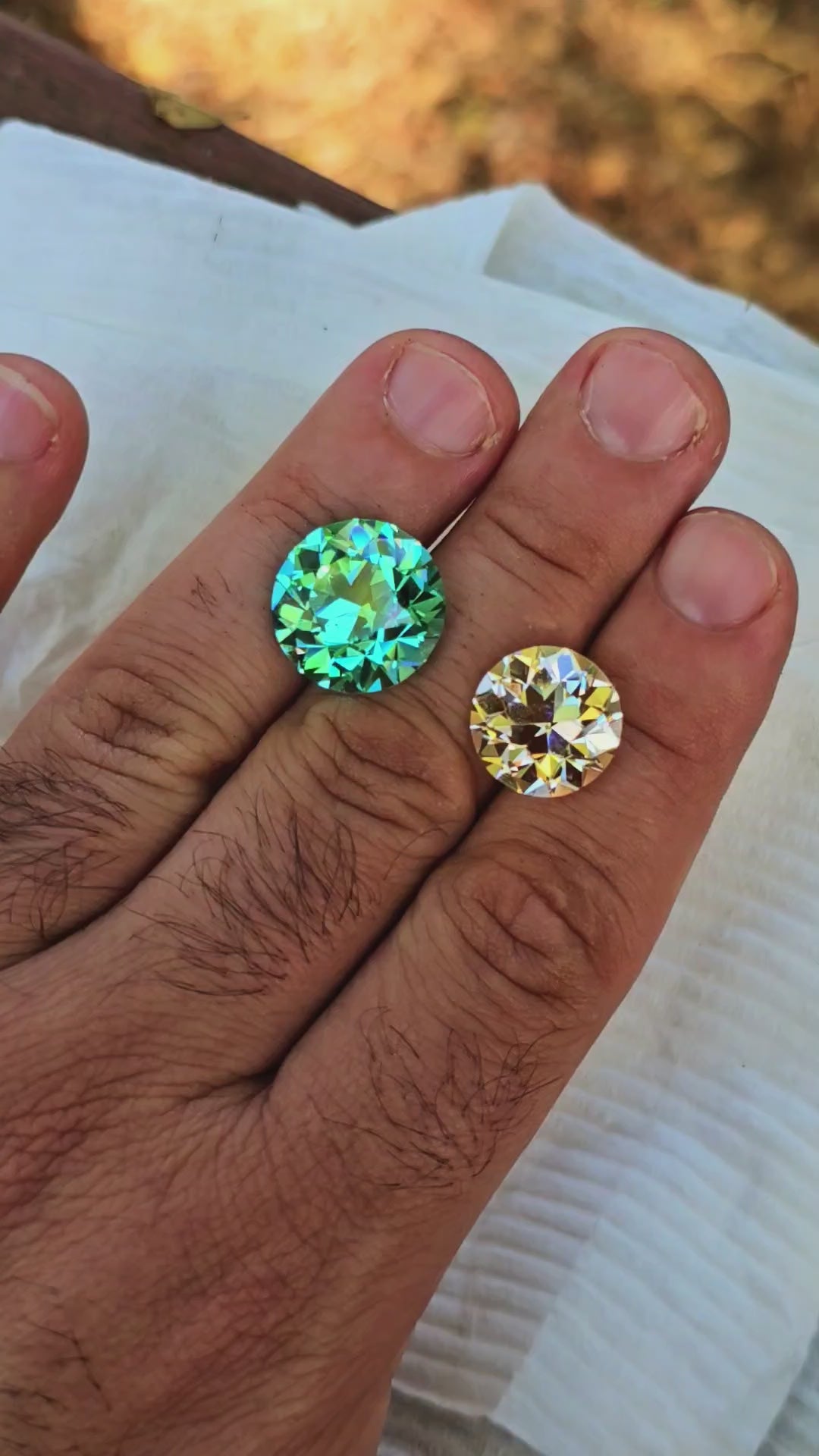 Experimental Samarium YAG, Traditional Round Brilliant Cut, 16.4 Carats