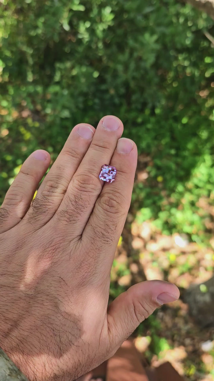 Repurposed Laser Alexandrite, Pixel Square Cut, 6.49 Carats
