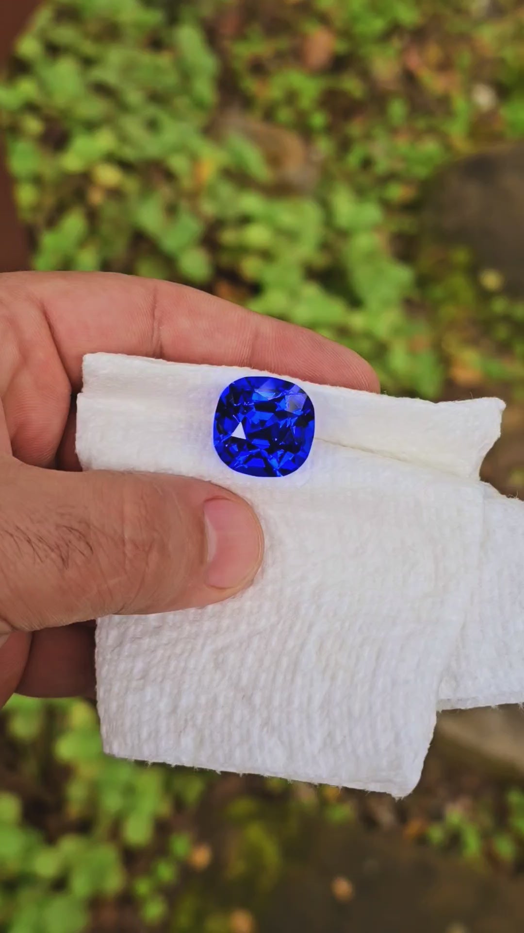 Djeva Fire Blue Lab Spinel, Cushion Step Cut,  23.85 Carats