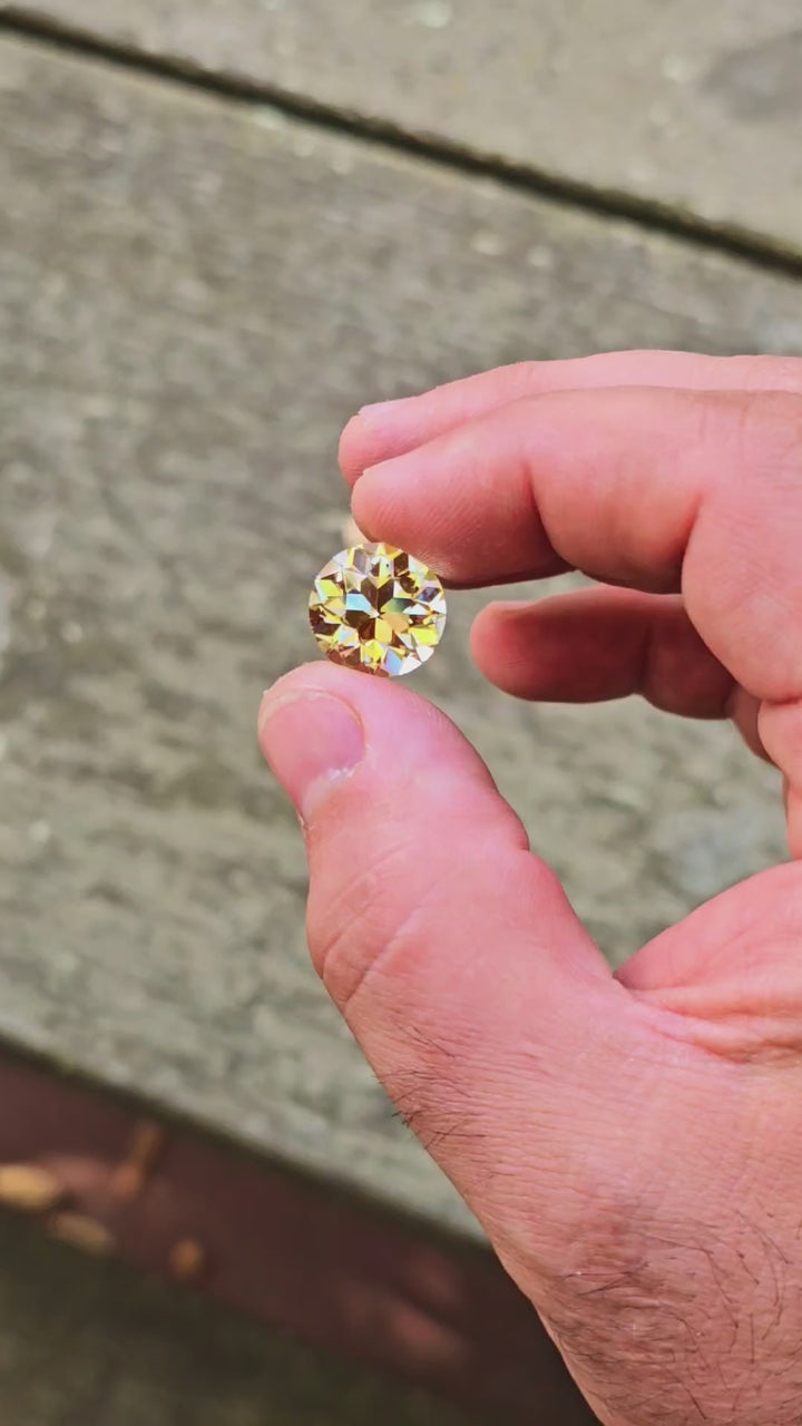 Experimental Samarium YAG, Traditional Round Brilliant Cut, 16.4 Carats