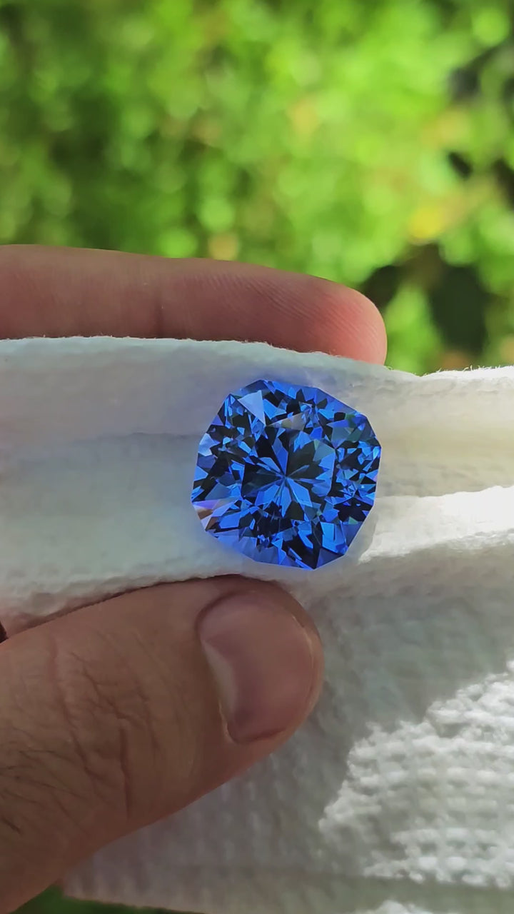 Cornflower Blue Lab Spinel, House Of Sylas Cushion Cut, 33.1 Carats