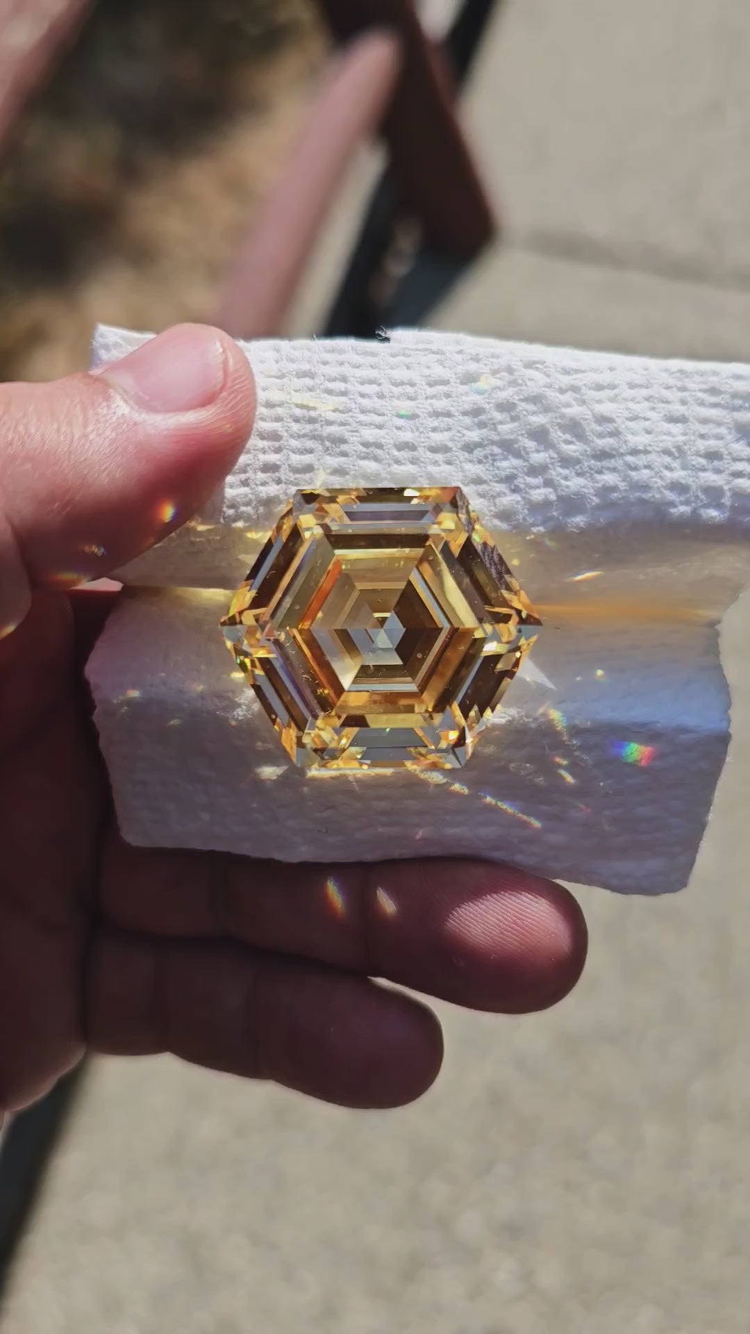 Experimental Samarium YAG, Hexagon Step Cut, 123.9 Carats