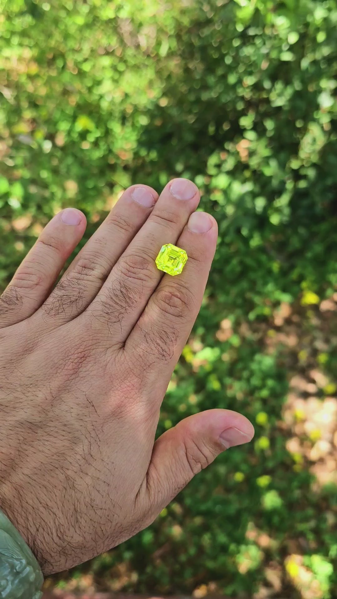 Cerium Doped YAG, Asscher Cut, 14.99 Carats