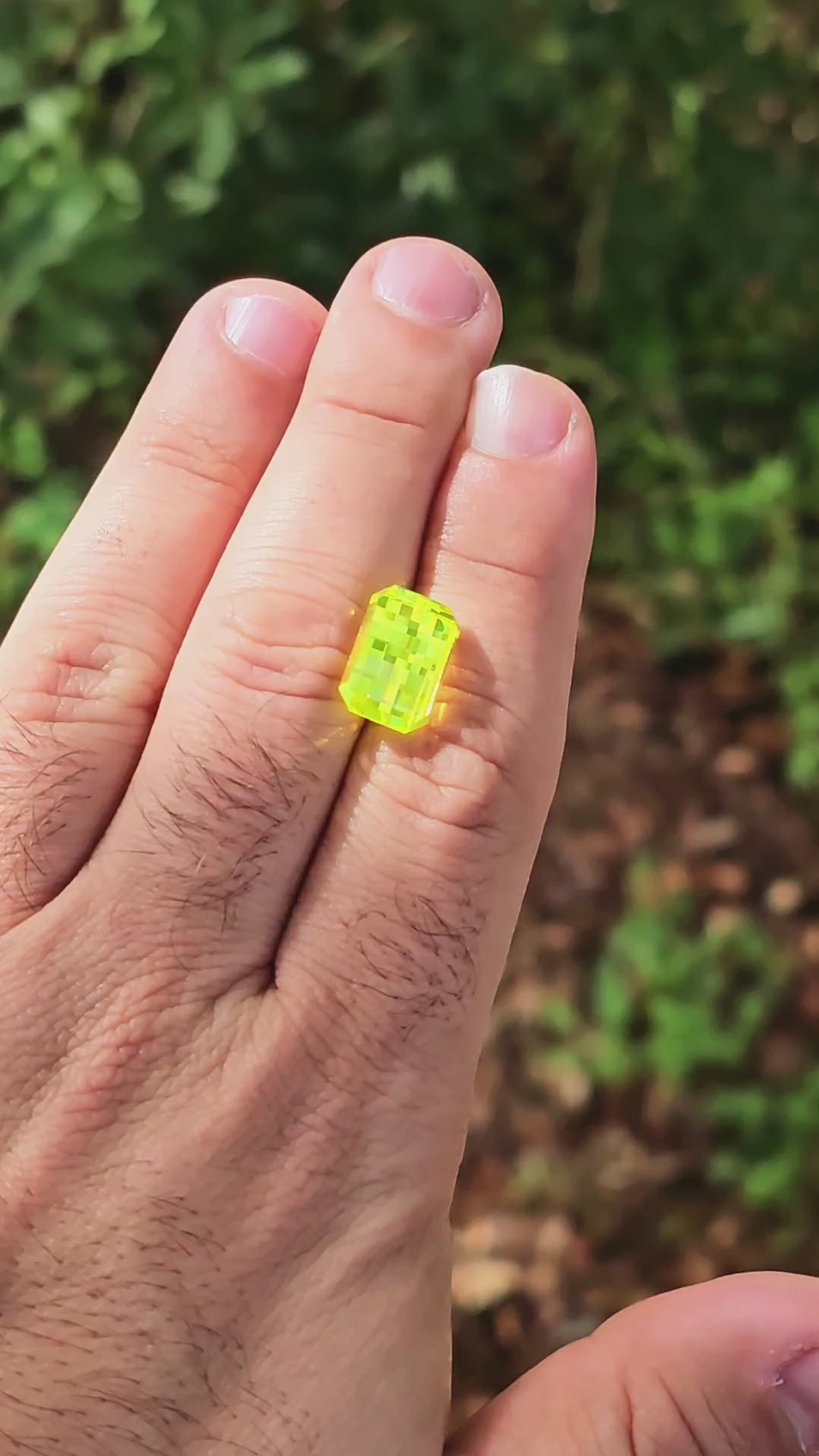 Cerium Doped YAG, Pixel Rectangle Cut, 10.91 Carats