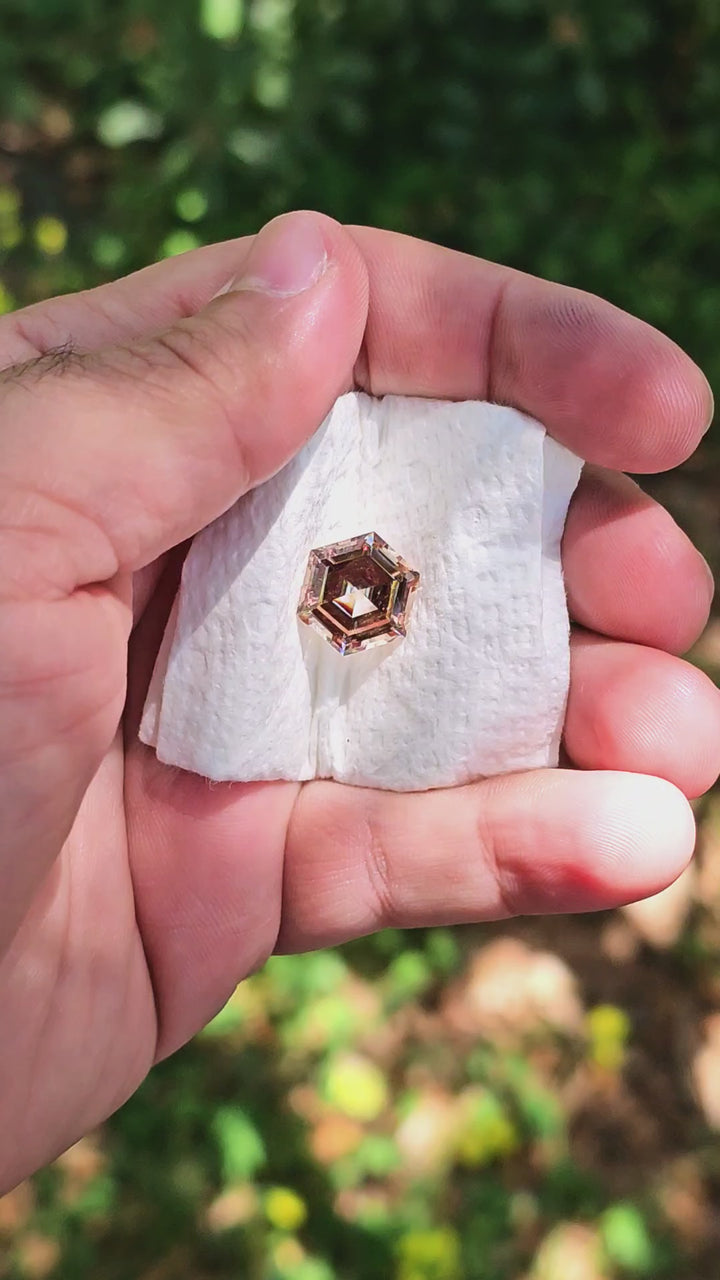 Smoky Lab Spinel , Hexagon Step Cut, 9.18 Carats