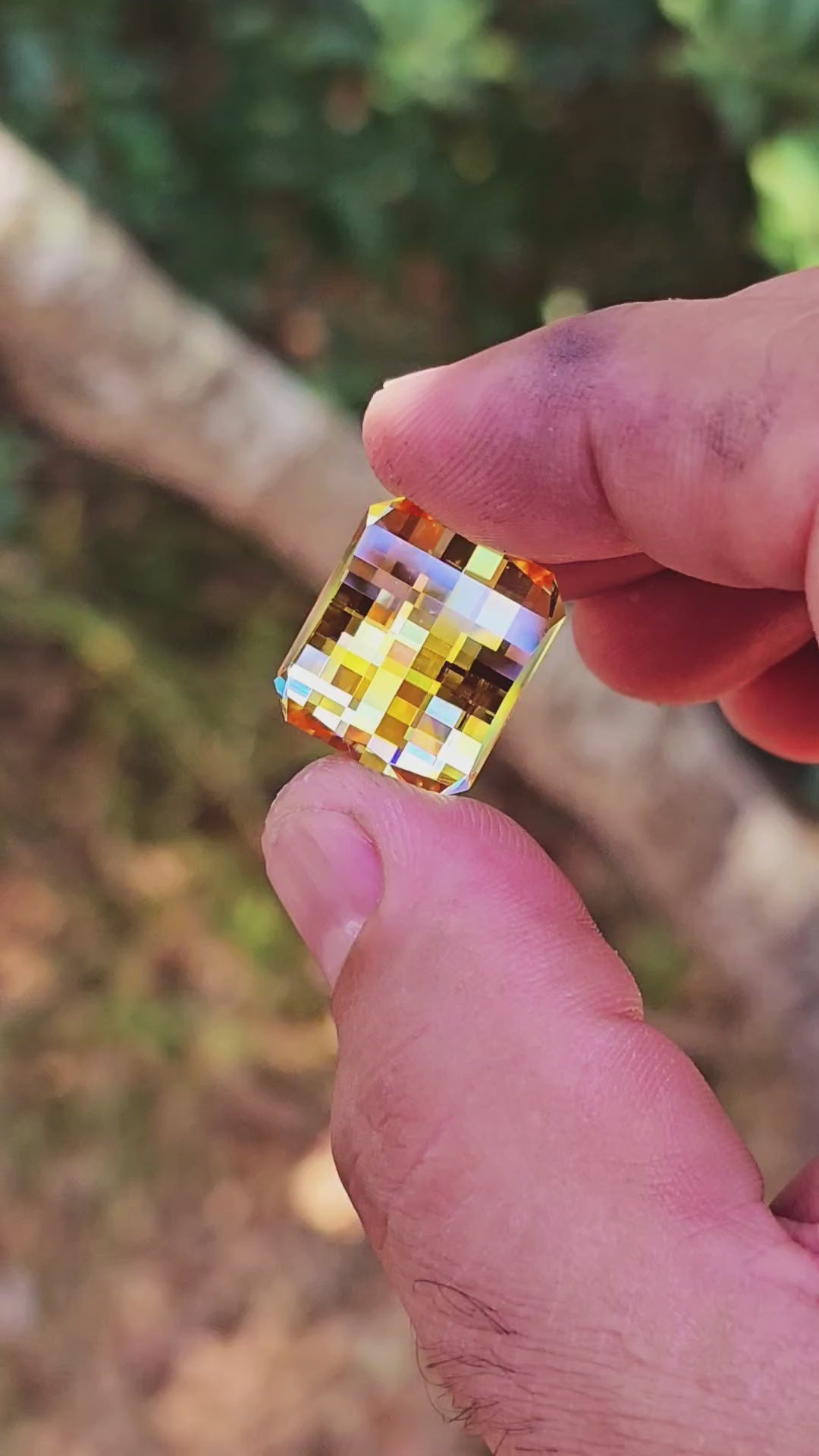 Experimental Samarium YAG, Pixel Rectangle Cut, 40.2 Carats