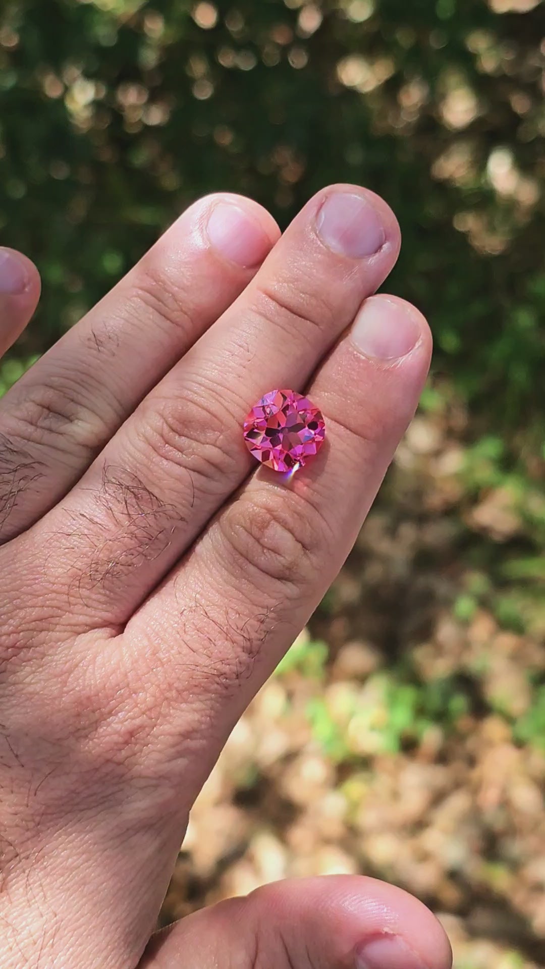 Czochralski Titanium Pink Sapphire, Antique Cushion Cut, 9.34 Carats