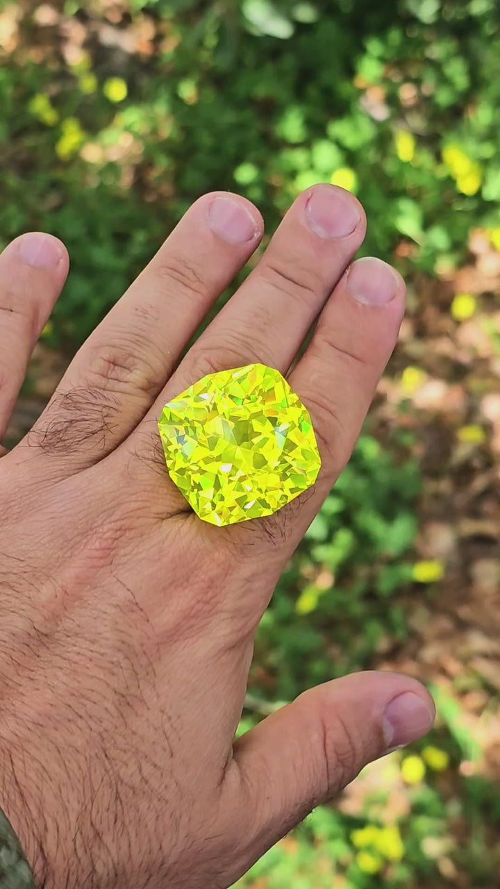 Cerium Doped YAG, House Of Sylas Cushion Cut, 197.40 Carats