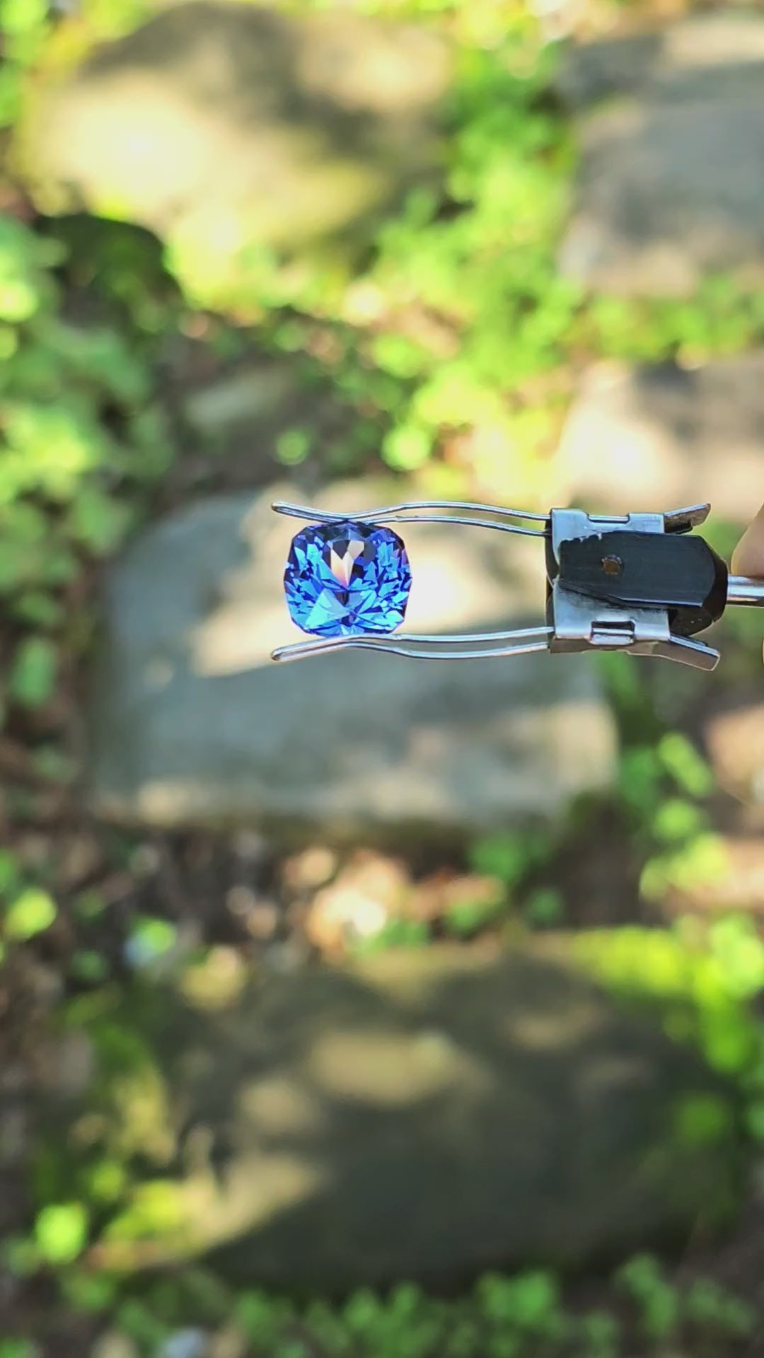 Blue Czochralski Lab Sapphire, House Of Sylas Cushion Cut, 10.7 Carats
