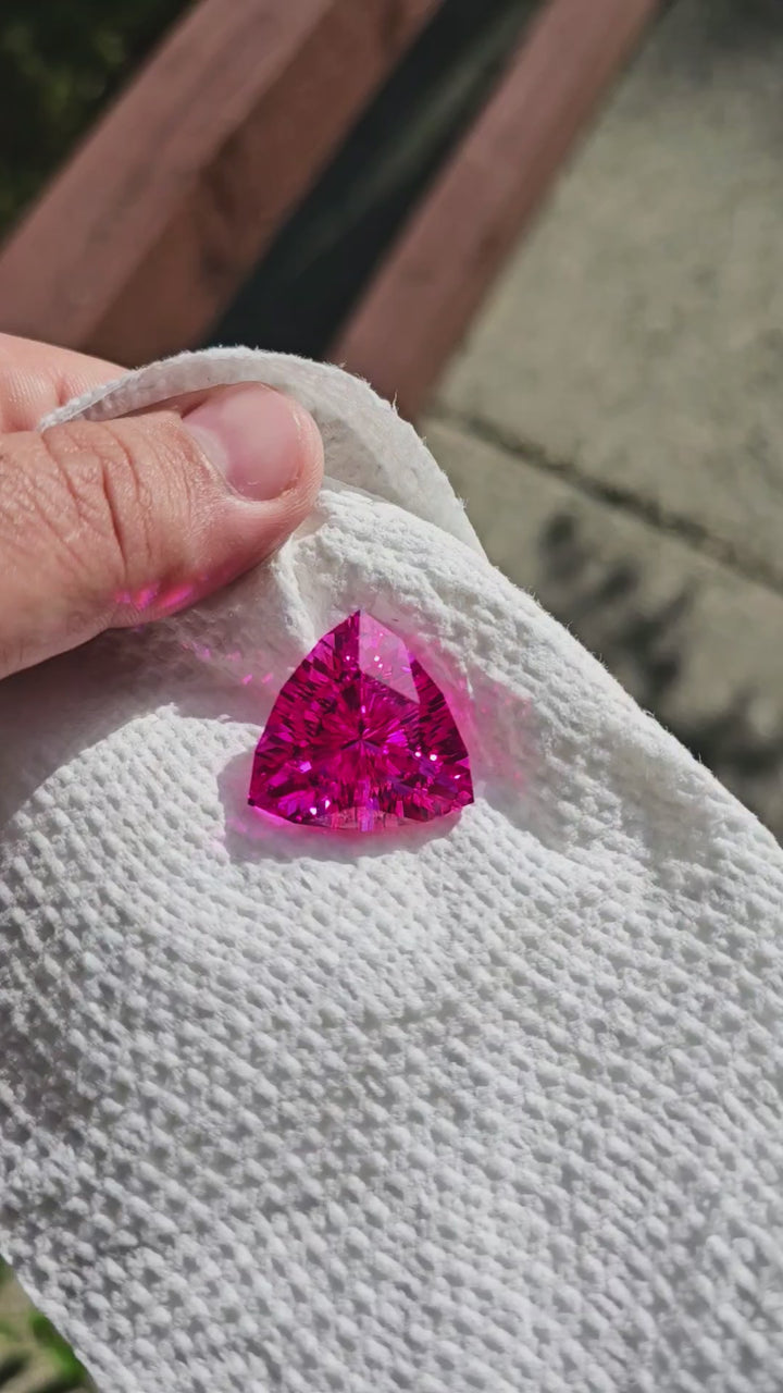 Star Wars Pink Laser Ruby, Trillian Internal Reflections Cut, 46.6 Carats