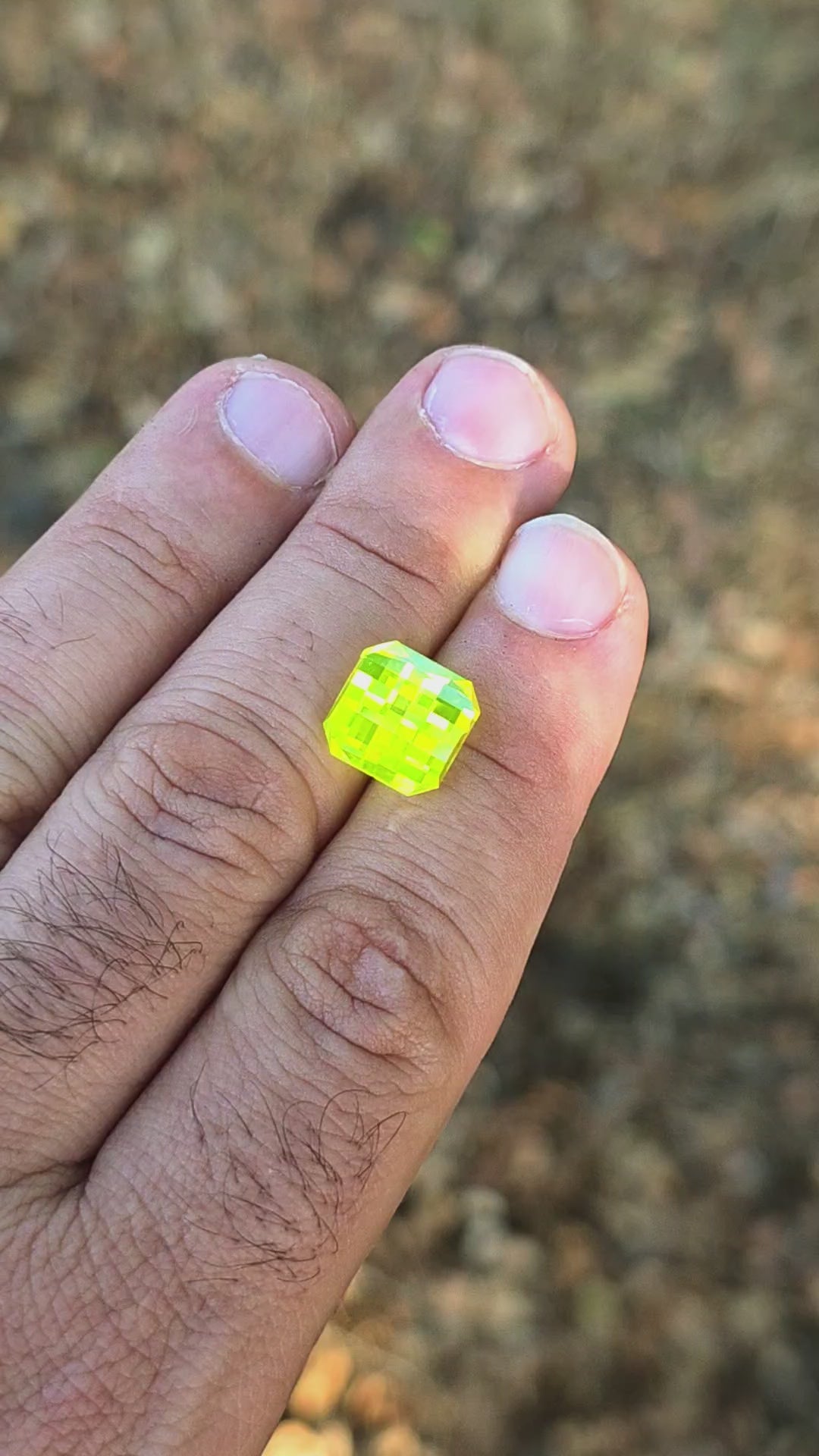 Cerium Doped YAG, Pixel Square Cut, 9.60 Carats