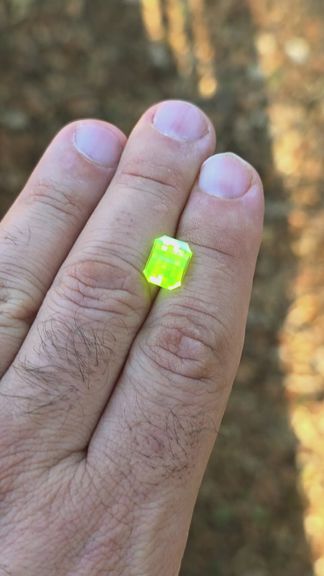 LuAG "ULTRA GREEN", Pixel Rectangle Cut, 7.80 Carats