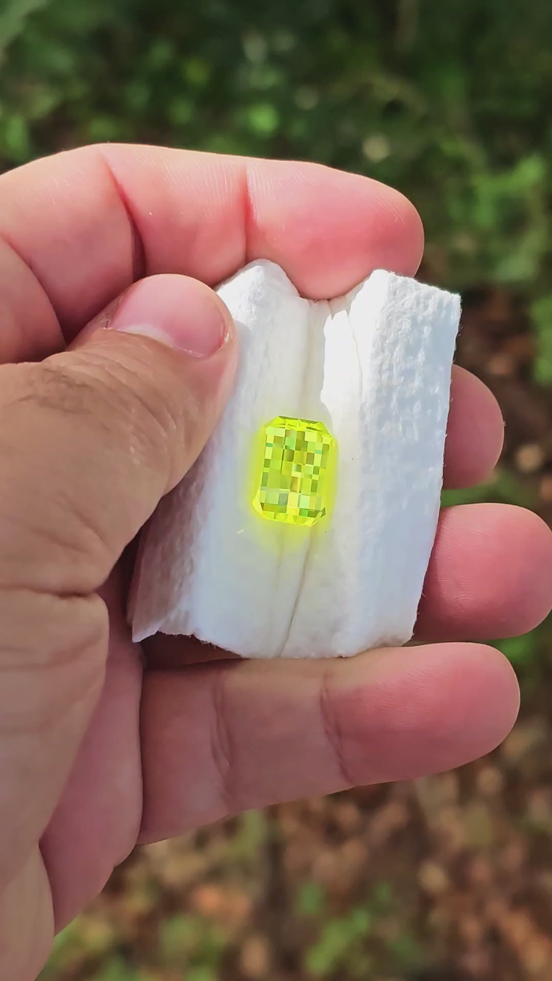 Cerium Doped YAG, Pixel Rectangle Cut, 10.91 Carats