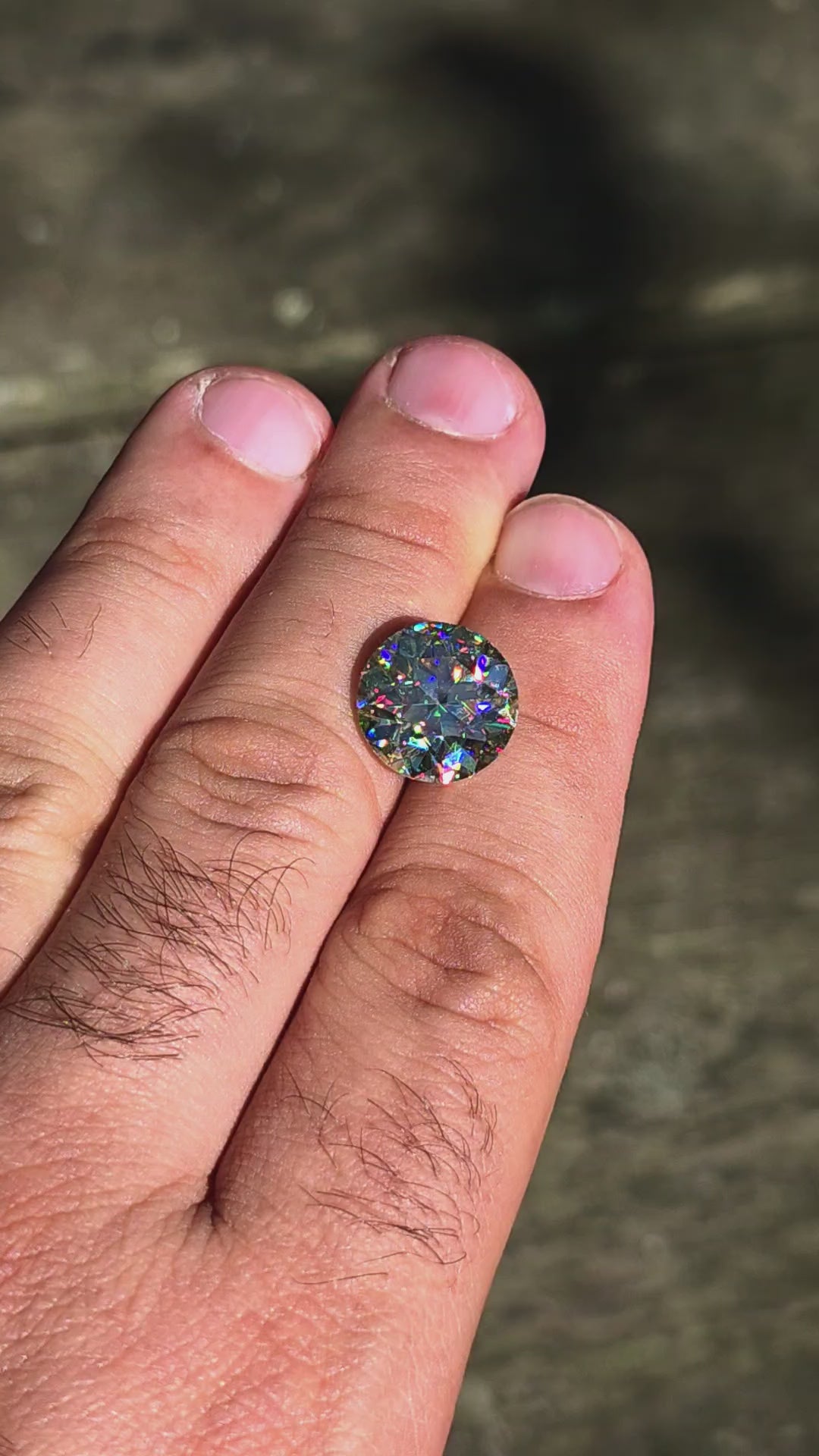 White Rutile 🌈🍭🦄, Traditional Round Brilliant Cut, 11.10 Carats
