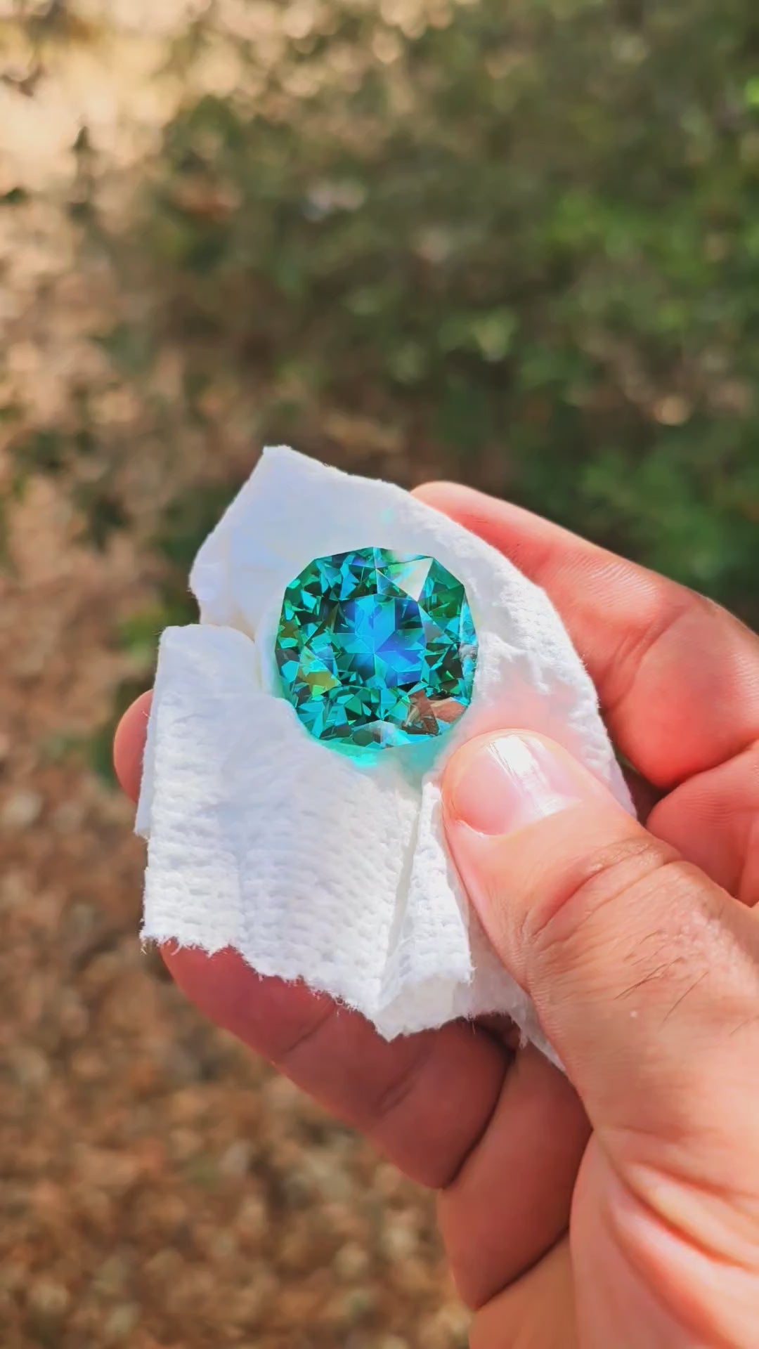 Repurposed Teal "Paraiba" YAG, House Of Sylas Cushion Cut, 117.5 Carats