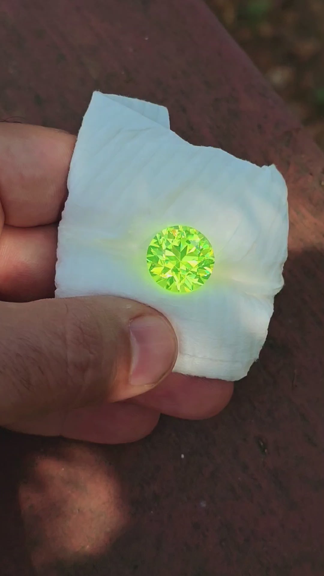 Green LuAG, Modern Round Brilliant Cut, 26.4 Carats