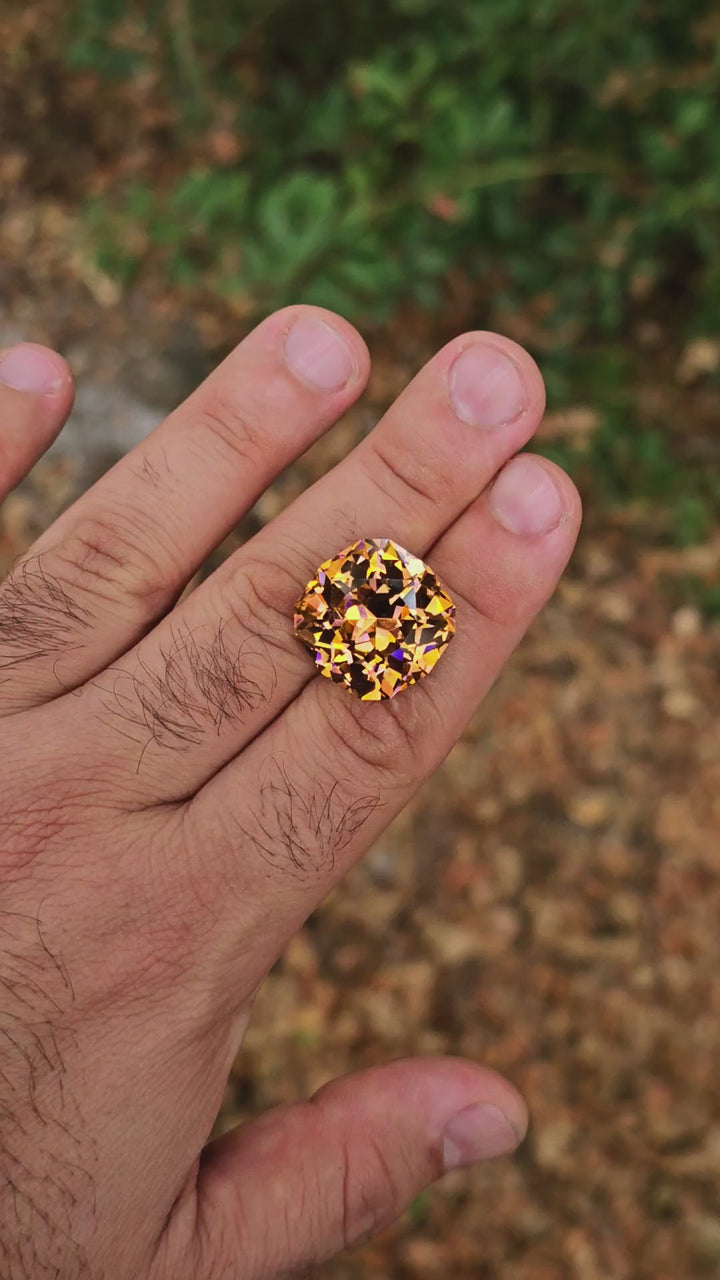 Tangerine Laser Garnet, House Of Sylas Cushion Cut, 64.2 Carats