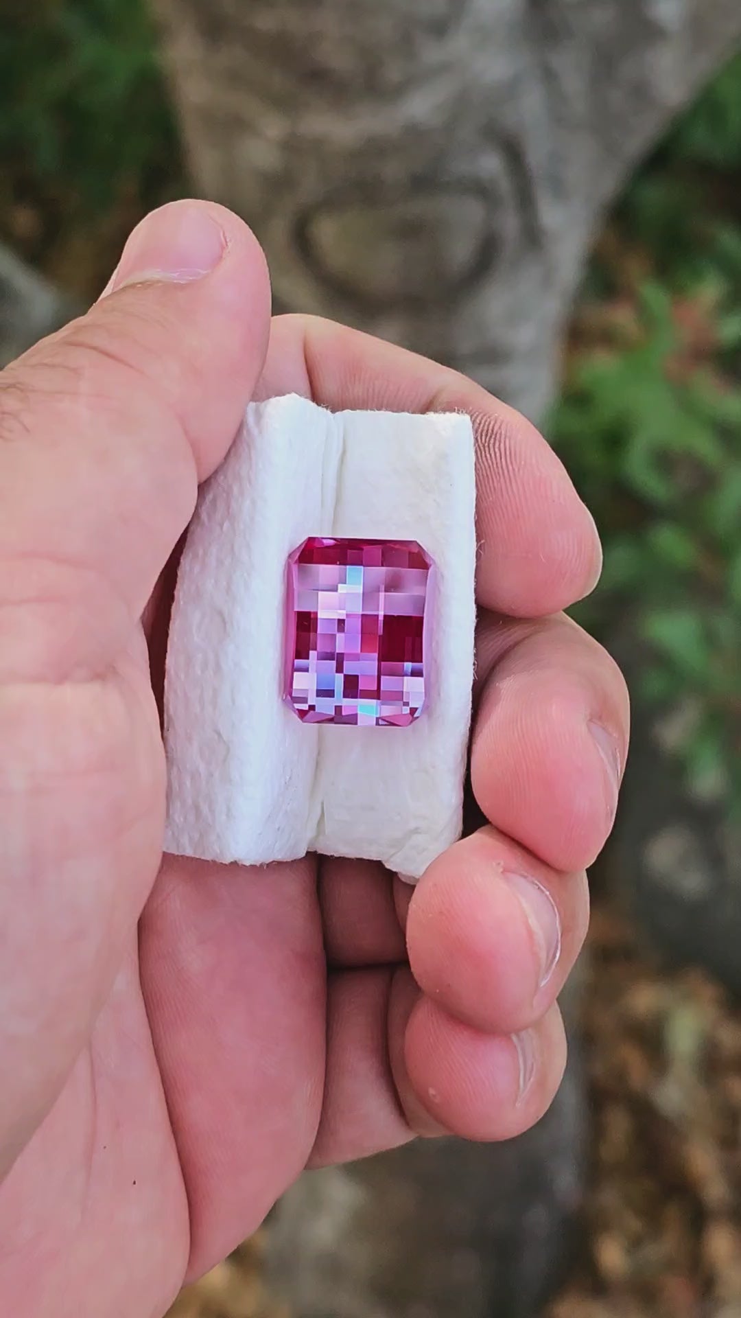 Repurposed Laser Alexandrite, Pixel Rectangle Cut, 28.54 Carats
