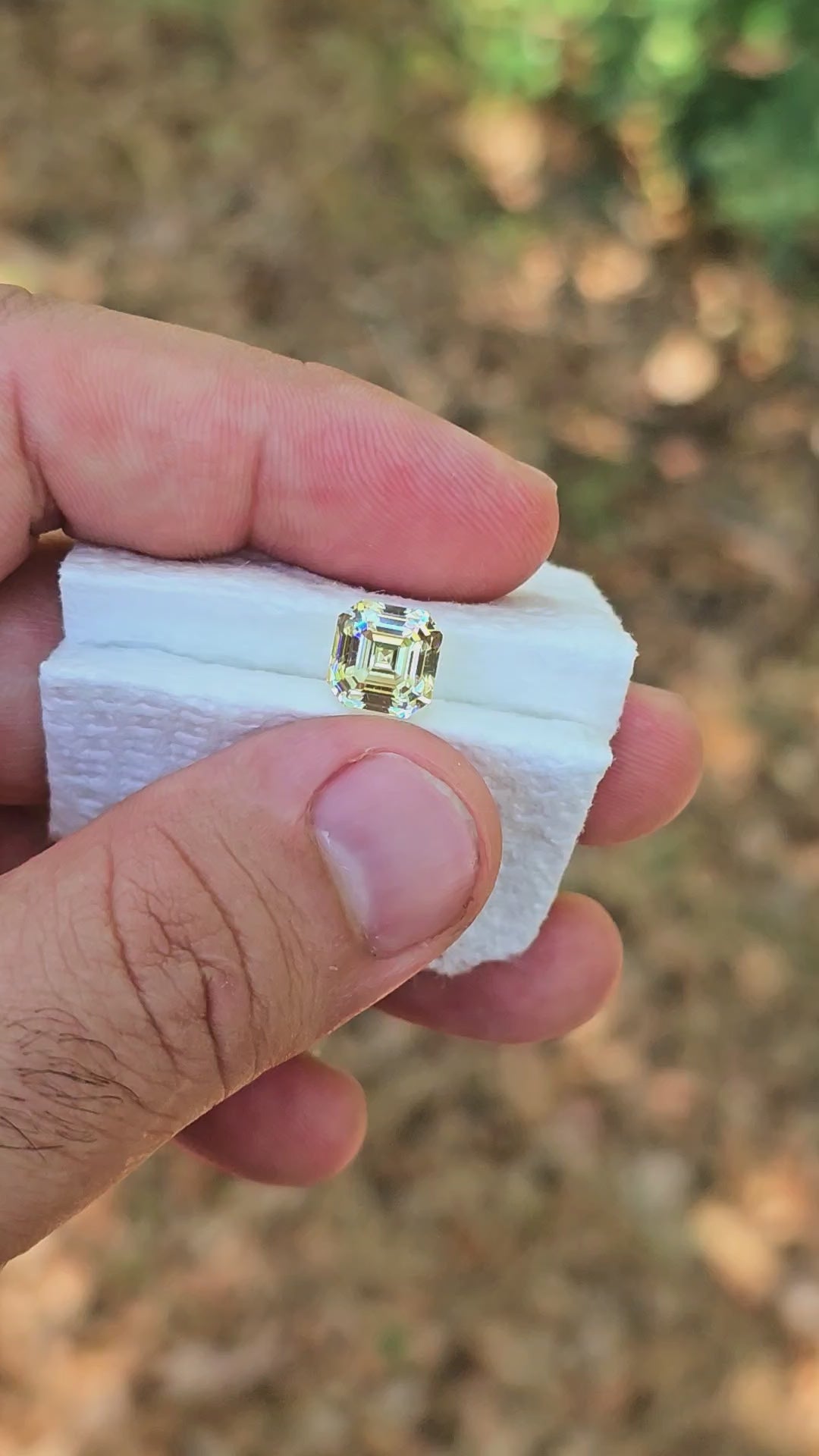 Pale Ghost Green Garnet, Asscher Cut, 6.75 Carats