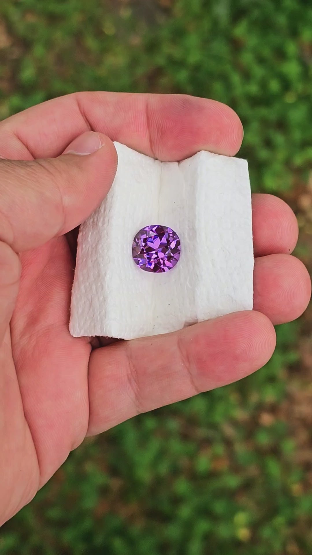 Purple Czochralski Lab Sapphire, Antique Cushion Cut, 10.05 Carats
