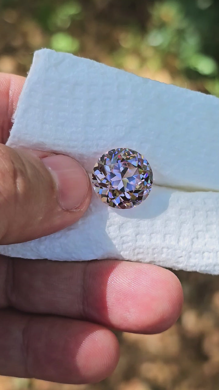Purple Neodymium+ YAG, House Of Sylas Round Cut, 19.29 Carats