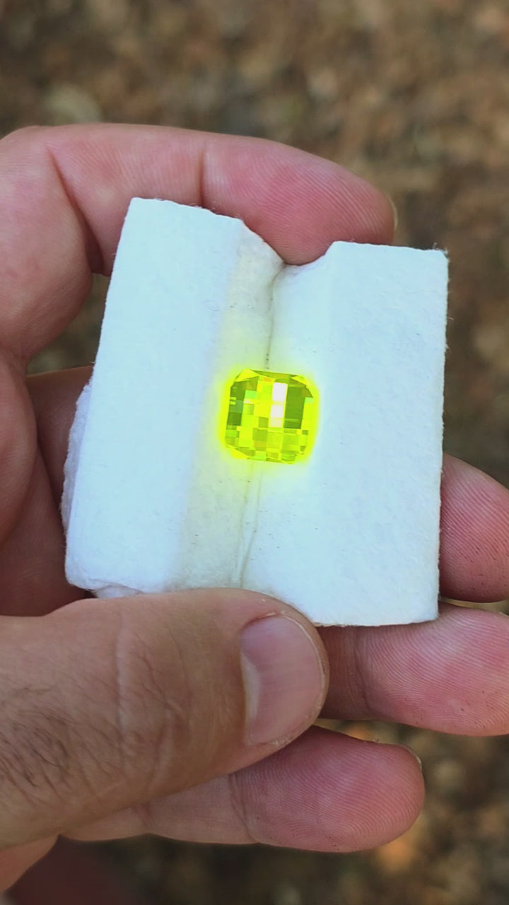 Cerium Doped YAG, Pixel Square Cut, 9.60 Carats