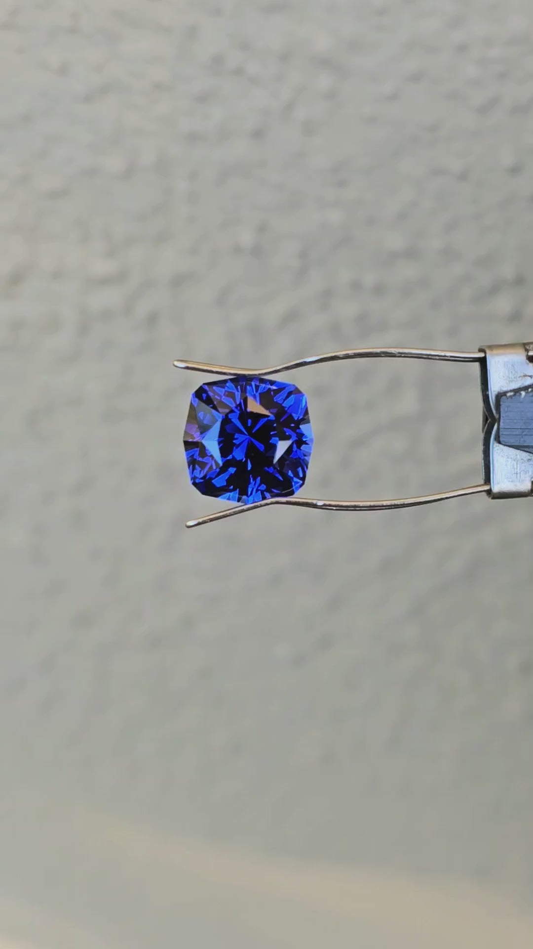 Blue Czochralski Lab Sapphire, House Of Sylas Cushion Cut, 8.3 Carats