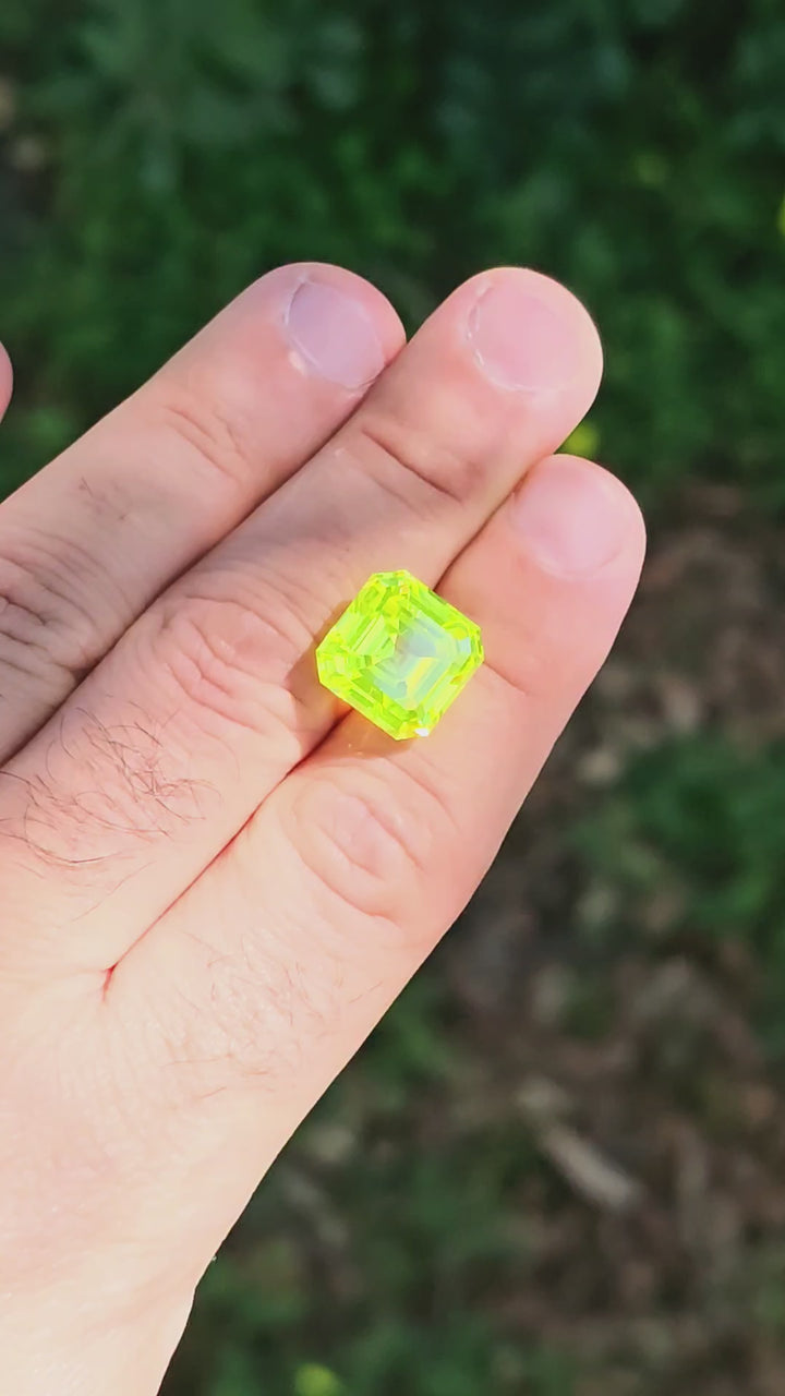 Cerium Doped YAG, Asscher Cut, 18.76 Carats